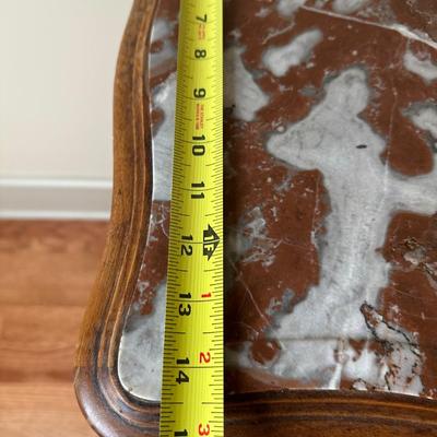 Vintage French Louis XV Style Marble Top Nightstand Cabinet