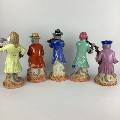 293 Set of Vintage Chinoiserie Monkey Band Statues