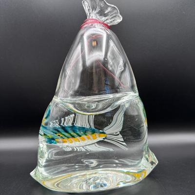 Blown Glass “Fish Bag”