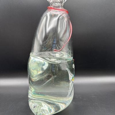 Blown Glass “Fish Bag”