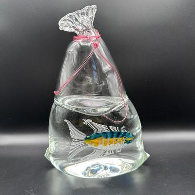 Blown Glass “Fish Bag”