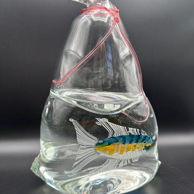 Blown Glass “Fish Bag”