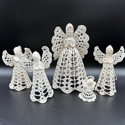 Crochet & Starched Angel Ornaments