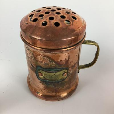 297 Copper Bowl, Parmasean Shaker and Salt & Pepper Shakers Lot