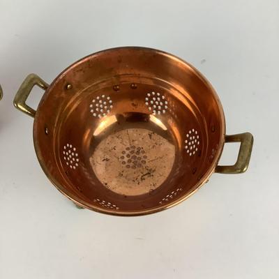 297 Copper Bowl, Parmasean Shaker and Salt & Pepper Shakers Lot