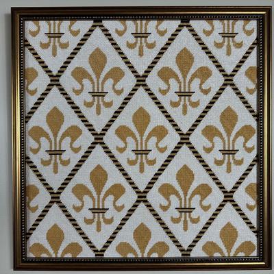 Framed Fleur De Lis Embroidery