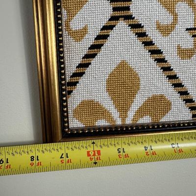 Framed Fleur De Lis Embroidery