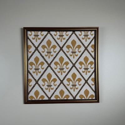 Framed Fleur De Lis Embroidery
