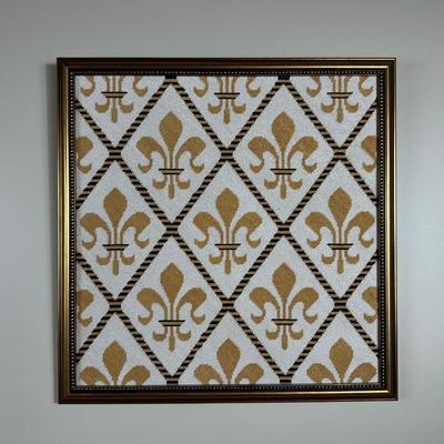Framed Fleur De Lis Embroidery