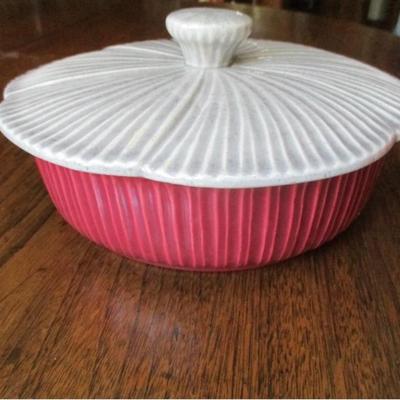Rare Mid Century Modern W Coast Pottery casserole dish