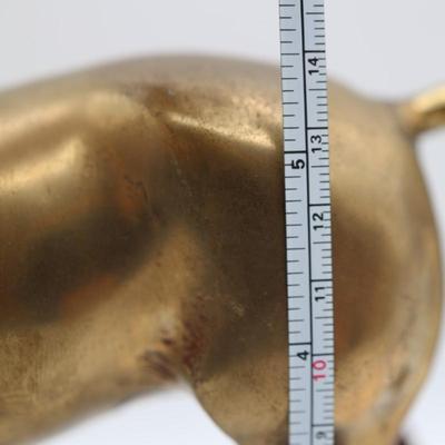 Vintage Brass Grazing Horse