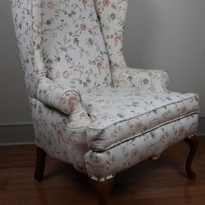 Pair of Queen Anne Style Wingback Chairs