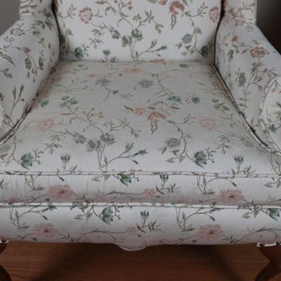 Pair of Queen Anne Style Wingback Chairs