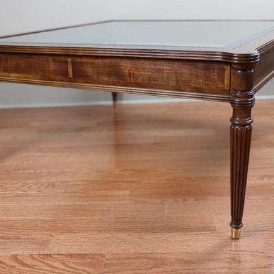 Solid Wood and Glass Coffee Table