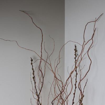 Artificial Arrangement with Glass Vase