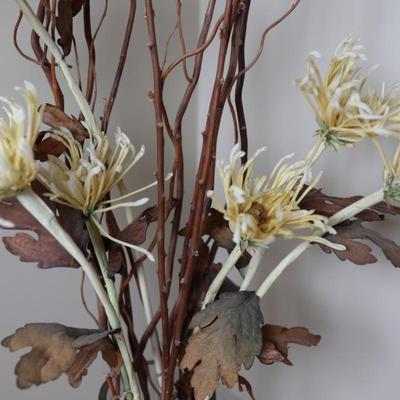 Artificial Arrangement with Glass Vase
