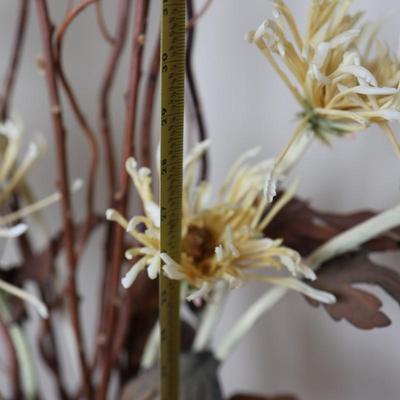 Artificial Arrangement with Glass Vase