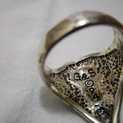 Buffalo ring size 12-  sterling silver; costume silver buffalo ring size 12-1/2 G&S 94
