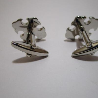 Celtic cross cufflinks (1" x 3/4") , black & silver