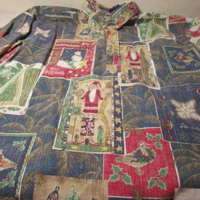 Vintage Reyn Spooner pullover Hawaiian shirt, limited edition, Christmas design