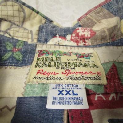 Vintage Reyn Spooner pullover Hawaiian shirt, limited edition, Christmas design for 2001