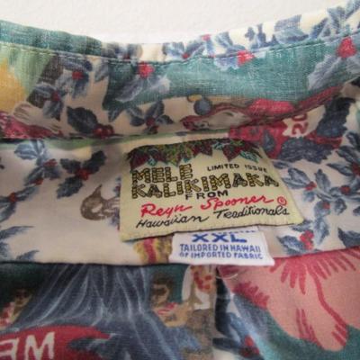 Vintage Reyn Spooner pullover Hawaiian shirt, limited edition, Christmas design for 2002