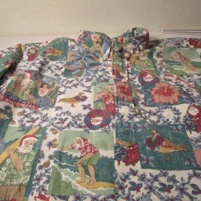 Vintage Reyn Spooner pullover Hawaiian shirt, limited edition, Christmas design for 2002