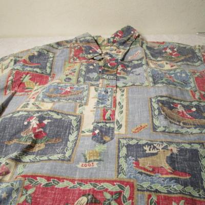 Vintage Reyn Spooner pullover Hawaiian shirt, limited edition, Christmas design 2003