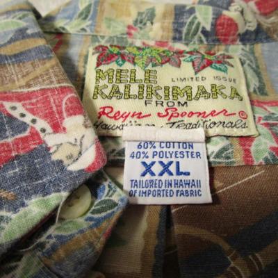 Vintage Reyn Spooner pullover Hawaiian shirt, limited edition, Christmas design 2003