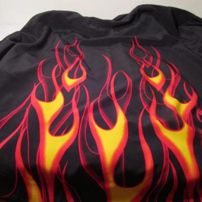 Dragonfly Roadhouse black & flames shirt