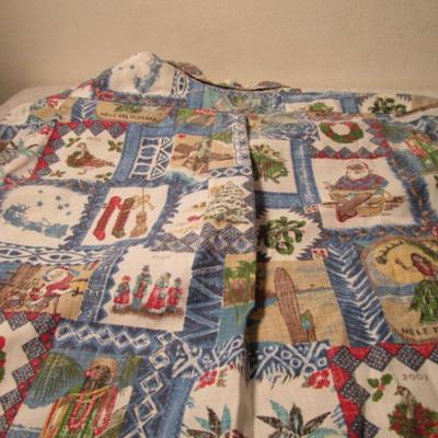 Vintage Reyn Spooner button-down Hawaiian shirt, limited edition, Christmas design