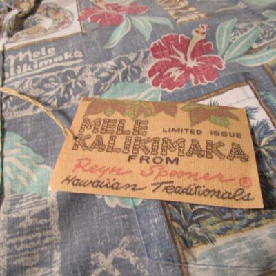 Vintage Reyn Spooner button-down Hawaiian shirt, limited edition, Christmas design