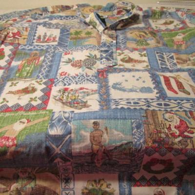Vintage Reyn Spooner pullover Hawaiian shirt, limited edition, Christmas design 2002