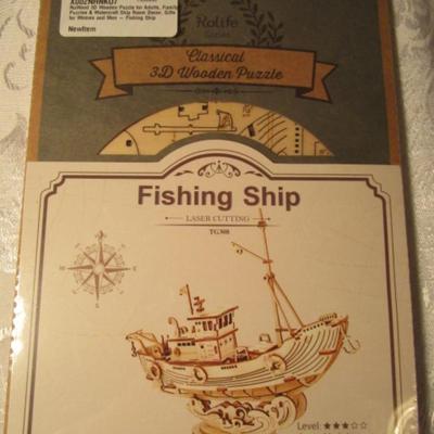 Fishing ship classic 3D wooden puzzle