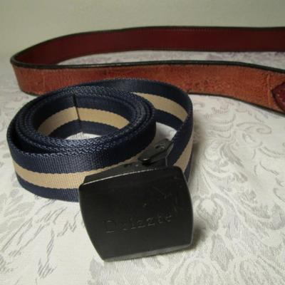 Leather belt, and Drizzle nylon belt
