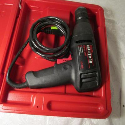 Craftsman 3/8" corded drill in case