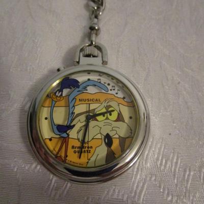 Armitron musical pocket watch, Wile-E Coyote & Roadrunner