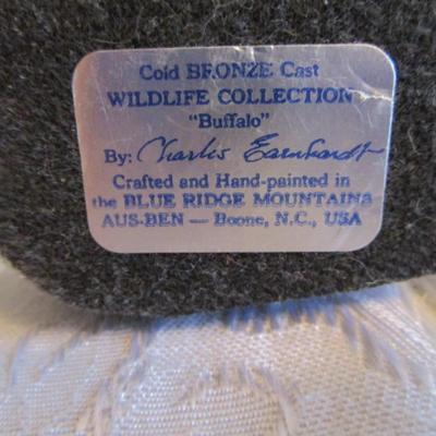 Vintage Buffalo figurine signed by Charles Earnhardt