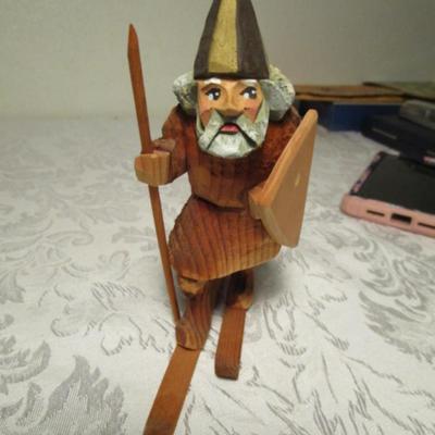 Sale Photo Thumbnail #519: Hand carved wood, 5-3/4" tall, see pictures