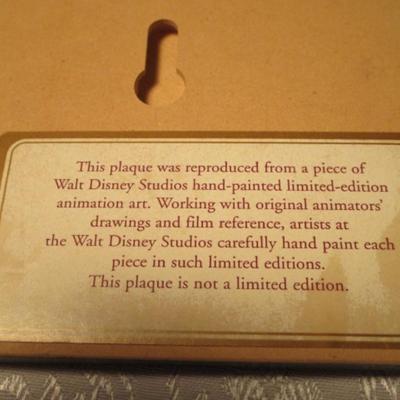 Snow White with a little bird wooden plaque