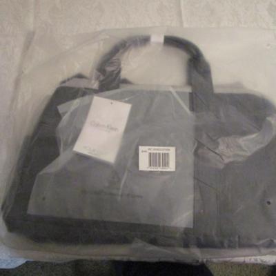 Calvin Klein vinyl bag, gray