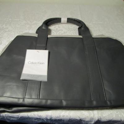 Calvin Klein vinyl bag, gray