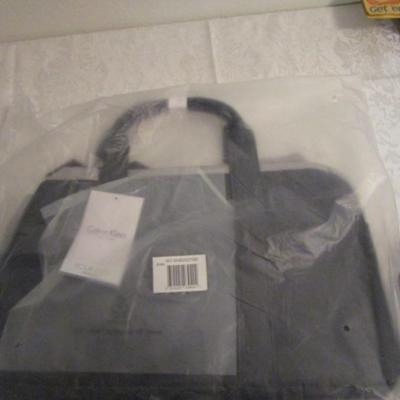 Calvin Klein vinyl bag, gray