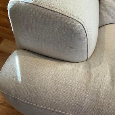 100 Large ARTICLE White Linen Blend Sofa