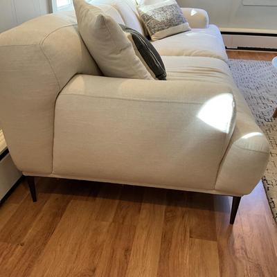 100 Large ARTICLE White Linen Blend Sofa