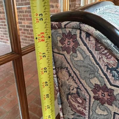 Vintage Mahogany and Fabric Loveseat