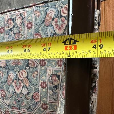 Vintage Mahogany and Fabric Loveseat