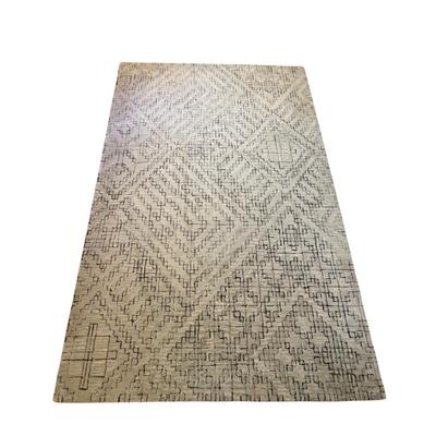 103 WEST ELM Stone Tile Design 100% Wool Rug 6' x 9'