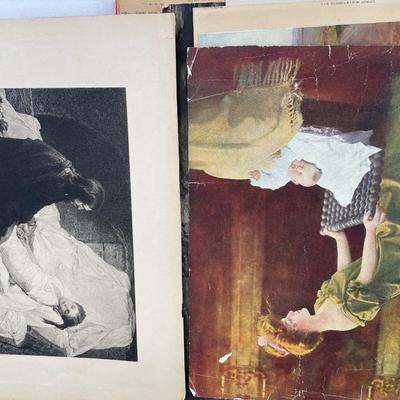 Vintage prints and scrapbook