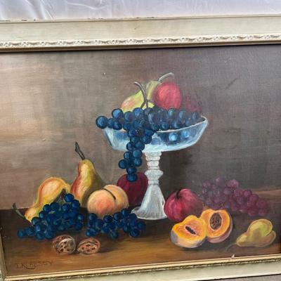 Vintage paintings including one signed by I Klaessy